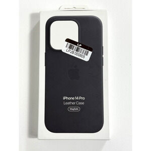 Apple iPhone 14 Pro Leather Case with MagSafe Midnight Sleek Simple Design